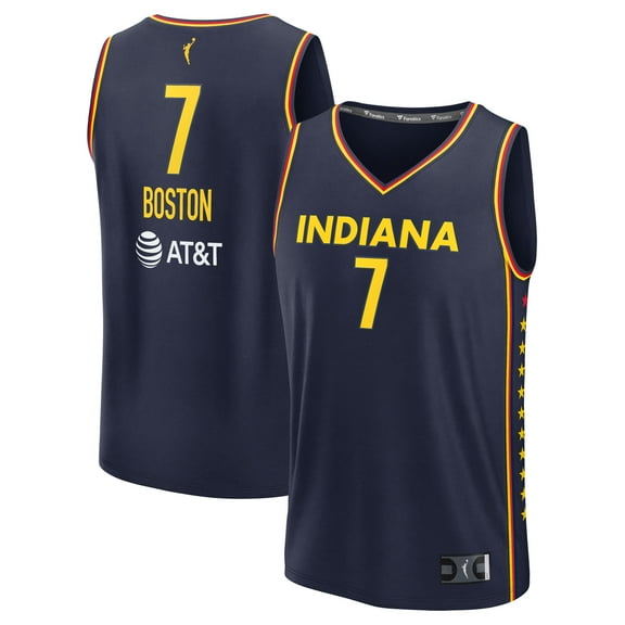 Unisex Fanatics Aliyah Boston Navy Indiana Fever Explorer Edition Fast Break Replica Jersey