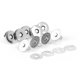 thumbnail image 1 of Lot de 50 boutons-pression magnétiques en métal, boucle ronde, accessoires pour vêtements (blanc brillant), 1 of 4