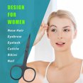 thumbnail image 4 of 2 pcs Small Scissors, Comfort-Grip Handles, Facial Hair Grooming Set,Eyebrow,Nose Hair Trimming Kit, 4 of 5