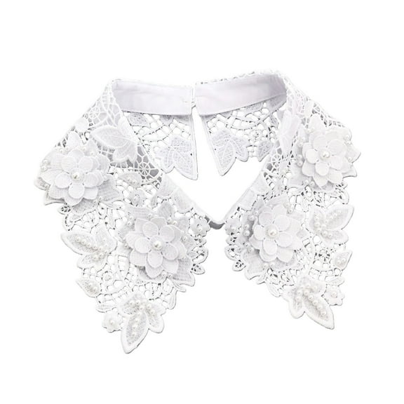 WZXFASHION Double Layer Wide Spread Detachable Collar Statement Fake Collar Fashion Accessory One Size 90g