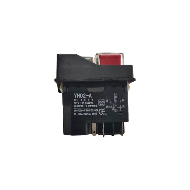 Scienceny Interruptor de encendido/apagado de seguridad, botón a prueba de agua, interruptores electromagnéticos profesionales, herramienta Type6 NO6