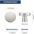 thumbnail image 7 of Furniware 10 Pack Brushed Satin Nickel Cabinet Knobs, Modern Dresser Knobs, Solid Round Kitchen Cabinet Knobs for Dresser Drawers, Cupboard, Closet, 7 of 7