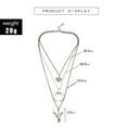 thumbnail image 4 of Teissuly Fashion Alloy Cow Geometry Round Eye Horn Multi-Layer Necklace, 4 of 9