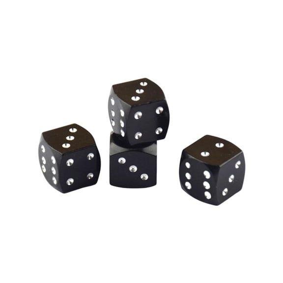 4 Pack Novelty Dice Metal Tire Valve Stem Caps Waterproof Dust Proof Wheel Air Valve Cover For Car Enthusiast Housewarming Auto Decor Gifts Gadget
