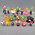 thumbnail image 5 of Figuras de Super Mario Luigi, juego de juguetes, Yoshi, Koopa, Troopa, Boo, Toad, Princesa Peach, muñecos modelo, adornos, colección, regalos, defectos menores, 5 of 5