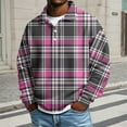 thumbnail image 2 of IWRICH Waffle Plus Size Polo Shirts for Men Long Sleeve Big and Tall Shirt Casual Collared T Shirts Textured Knit Tops 07-Purple XL, 2 of 4