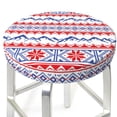 thumbnail image 3 of Lsque red blue Snow Mountain Pattern Round Bar chair cushion covers Velvet Fabric Premium Comfort Protects from Scratches and Stains for 14-17 Inch Chair-14 inch, 3 of 7
