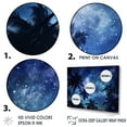 thumbnail image 3 of Designart "Magical Night With Sapphire Palm Tree I" Palms & Palm Trees Floater Framed Canvas Art Print, 3 of 5