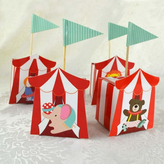 KALLORY 20pcs Circus Animal Candy Box Cartoon Kids Birthday Party Baby Shower Gift Boxes Favor Box Treat Box (Sea Lion)