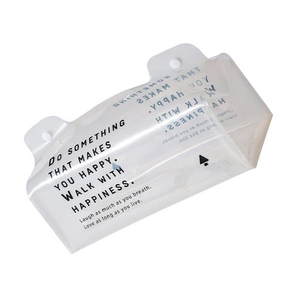 Cubierta de pañuelos Monstrate Transparente Visible Botón a presión Caja de servilletas de escritorio Blanco