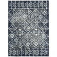 thumbnail image 6 of Well Woven Brega Blue Super Thick & Soft Tribal Diamond Stripes 5x7 (5'3" x 7'3") Area Rug, 6 of 8