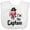 AA-White, variant on Inktastic I'm the Captain Pirate Girl Girls Baby Bib