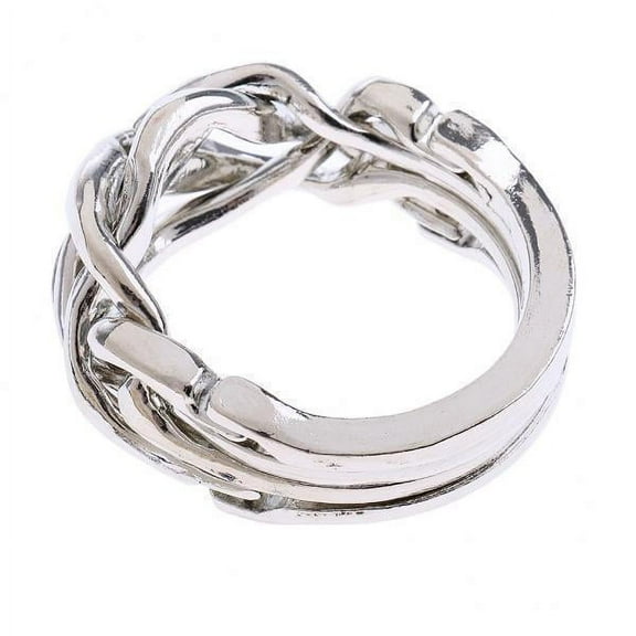 Almencla 2xMetal Brain Teaser Puzzles Solutions Kids Adult Puzzle Intelligence Toy Gift 2 Pcs