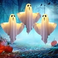 thumbnail image 3 of Halloween Decorations Outdoor,16'' Spooky Ghost Halloween Decor with String Lights Battery Operated, Easy to Assemble Ghost Decorations for Front Porch Yard(1Pc), 3 of 8