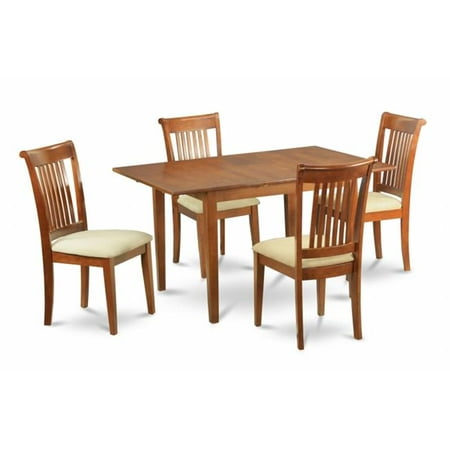 MLPO7-SBR-C 7 Piece dinette set for small spaces-kitchen table and 6 Dining Chairs