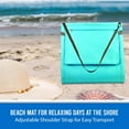 BoToys Portable Beach Mat Padded Lounge Chair and Tote (Plain Blue)