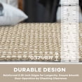 thumbnail image 4 of iOhouze Runner Rug for Hallway 2x5 ft Washable Hall Carpet Runner Rubber Backed Hallway Runner Cotton Entryway Runner Rug Floor Runners for Indoor Hallway Bedroom Kitchen, Ivory/Khaki, 4 of 10