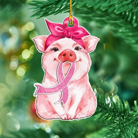 

Yedhsi Lovely Christmas Pink PVC Animal Plane Printing Pendant Hanging Ornaments