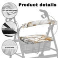 thumbnail image 5 of Jiueut Marble Print Medical Products Rollator Walker Seat & Back Cover for Women 2 Piece Padded Seat Cushion for Rollator Walker Drive Walker Seat Cushion for Seniors, 5 of 7
