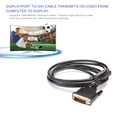 thumbnail image 4 of Puerto de pantalla a DVI Cable de 1,8 m / 6 pies 1080P DisplayPort DP a DVI D Cable adaptador macho a macho Guardung EL010762-00, 4 of 5
