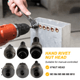 thumbnail image 4 of 6Pcs Hand Rivet Tool Steel Set Manual Riveter Replace Tip Nut, 4 of 8