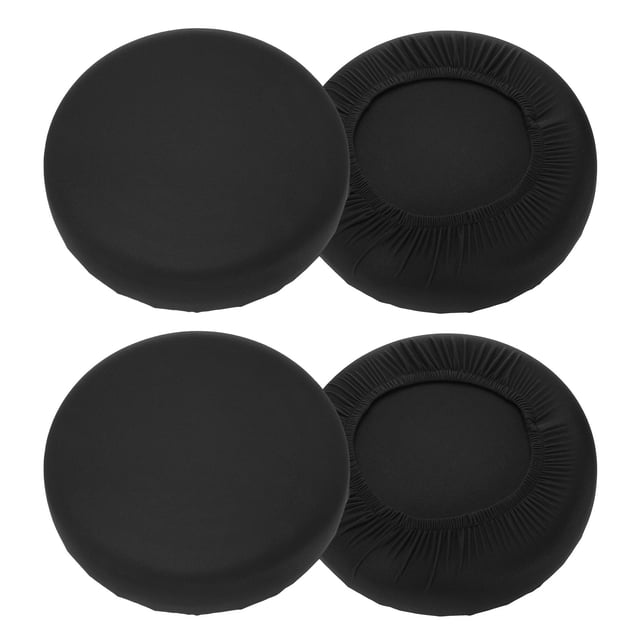Uxcell 4 Paquete Fundas de Taburete Redondas 16-20" Lavables a Prueba de Polvo con Elástico Negro Fluorescente