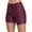 Wine, variant on Charmo Women Swim Shorts with Pockets Solid Board Shorts Boyleg Swim Bottoms