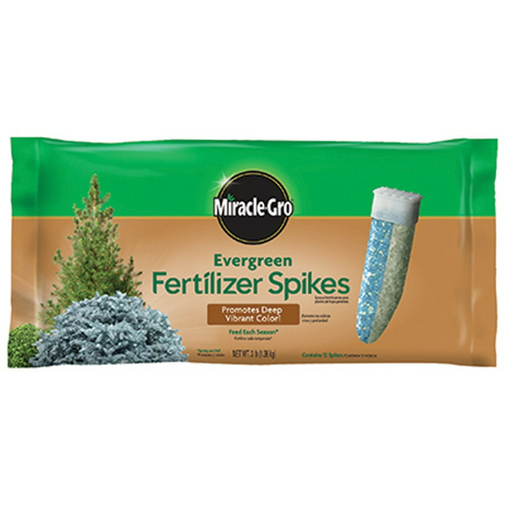 MiracleGro Evergreen Fertilizer Spikes, 3 lb., 12 Spikes, EasytoUse
