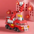 thumbnail image 4 of Bloques de construcción de automóviles City Fire para niños, camión de policía, grúa de ingeniería, tanque, juego de ladrillos de helicóptero, juguetes para niños, 6 en 1,no box  4, 4 of 7