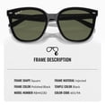 thumbnail image 3 of Ray-Ban RB4423D POLARIZED Square Shaped Sunglasses for Men & Women - Includes Official Rayban Eyewear Kit - Ideal Formal & Casual Wear Sunglasses - Dark Green Lens, 3 of 7