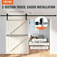 thumbnail image 2 of "8FT Heavy Duty Sliding Barn Door Hardware Kit - 330LBS Capacity, I-Shape Track, Silent Pulley, Fits 3.7-4.3FT Wide & 1.3-1.8" Thick Door Panel (Single Door)", 2 of 10