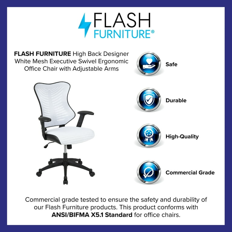 Flash furniture low back designer armless white ribbed swivel task office chair discount