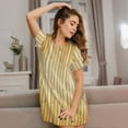 thumbnail image 3 of Fotbe Bamboo Wall Bata de Dormir para Mujer con Estampado, Camisón de Algodón de Manga Corta, Ropa de Dormir Casual, 3 of 6