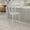 Silver, variant on Emma + Oliver Commercial Grade 24"H Silver Metal Indoor-Outdoor Counter Stool w/ Slat Back