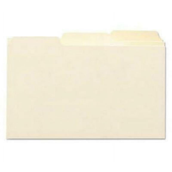 SMEAD MANUFACTURING CO. 56030 Self-Tab Card Guides, Blank, 1/3 Tab, Manila, 6 x 4, 100/Box / BX