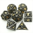 thumbnail image 3 of Hollow Polyhedron Dragon Metal Dice Suitable For Dungeons And Dragon RPG MTG Tabletop Games D&D Trailblazer Shadow And Math Teaching Suit 7-piece Set, 3 of 4