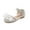 Silver, variant on REDARER Girls Sandals Pearl Decoration Cute Hook Loop Versatile Low Heel Comfortable Princess Shoes,Size 4.5-5 Years