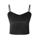 thumbnail image 5 of Playeras,Blusas y Tops,Ropa para Mujer Gimnasio Tank Tops Mujer Blusa corta de terciopelo con ombligo descubierto para mujer (Black, M), 5 of 7