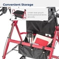 thumbnail image 5 of Andador de aluminio Drive Medical, plegable, con respaldo extraíble, asiento acolchado, ruedas de 15 cm, color rojo, 5 of 5