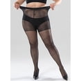 thumbnail image 2 of Spencer Plus Size Women's Ultra Sheer Tights Control Top Pantyhose with Reinforced Toes, 2 Pack, 2 of 6