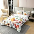 thumbnail image 3 of Kawaii Colourful Birds 100% Organic Cotton Duvet Cover ,Cartoon Animal Comforter Cover,Groovy Flower Leaves Bedding Set,Botanical Plants Bedspread Cover 2pcs Twin, 3 of 6
