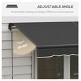 thumbnail image 5 of 10x8 ft Retractable Awning, UV Resistant Sun Shade for Patio, Deck, Balcony - Dark Gray, 5 of 9