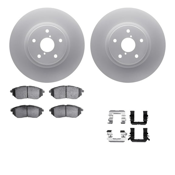 Dynamic Friction Company Front Geospec Brake Rotors with 5000 Advanced Brake Pads includes Hardware 4512-13081