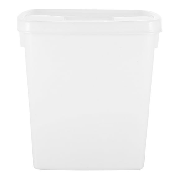 Raindrops Plastic Ice Container with Lid for Cold Drinks Storage White Smooth and 1 Piece