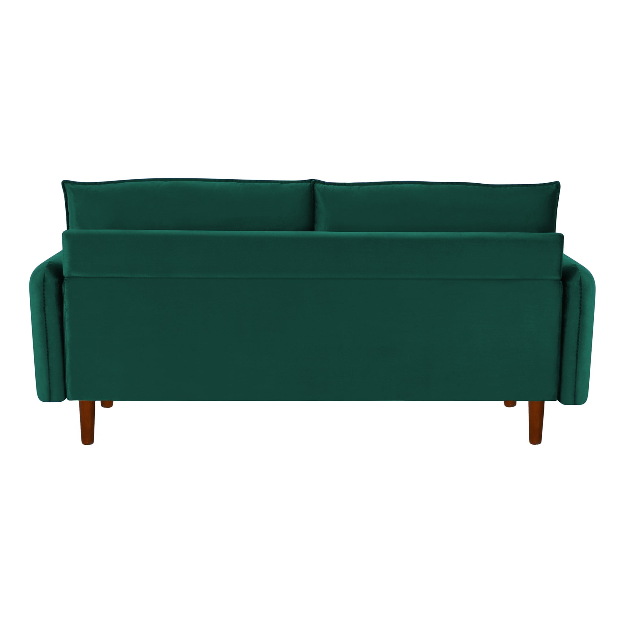Private Jungle Mid Century Modern Velvet Loveseat Sofa with Wood Legs for Small Spaces (Green) Private Jungle Mid Century Modern Velvet Loveseat Sofa with Wood Legs for Small Spaces (Green)