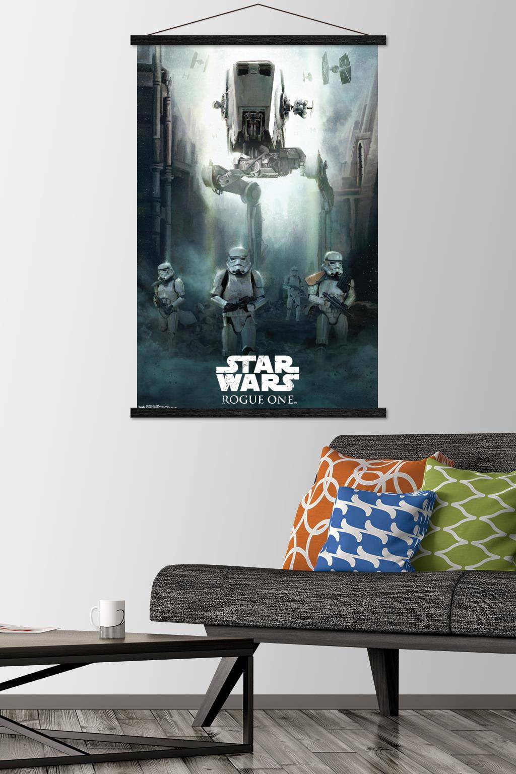 Star Wars: Rogue One - Siege Wall Poster with Wooden Magnetic Frame, 22.375" x 34"