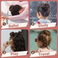 thumbnail image 5 of Set de Moños y Redecillas para el Pelo, con 8 Moños para Mujer, 10 Redes Invisibles Marrones, 5 Bandas Elásticas y 40 Horquillas Marrones., 5 of 5