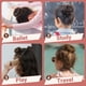 thumbnail image 5 of Set de Moños y Redecillas para el Pelo, con 8 Moños para Mujer, 10 Redes Invisibles Marrones, 5 Bandas Elásticas y 40 Horquillas Marrones., 5 of 5