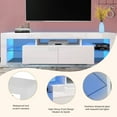 White TV Stand for Living Room up to 70" TV, Modern TV Console Table