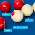 thumbnail image 3 of GSE Games & Sports Expert 2-1/8" Professional Regulation Size Bumper Pool Ball Set. Set of 10 White/Red Standard Billiard Pool Balls Set for Pool Table, Game Rooms, Bars, 3 of 7